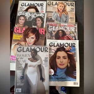 Glamour Magazine Lot –Celebrity Covers (Anne Hathaway, Emma Watson, Amber Heard